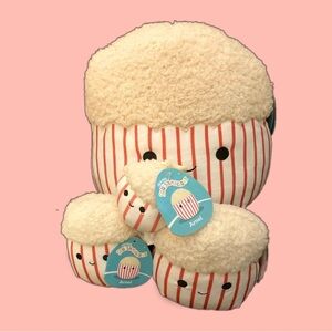 Squishmallow Food Clip 3.5, 5, 8 & 12 Inch Arnel the Popcorn Soft Plush NWT